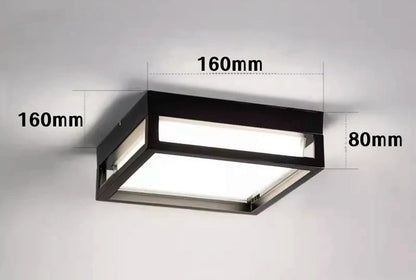 Plafonnier LED extérieur carré étanche IP65 – Éclairage moderne