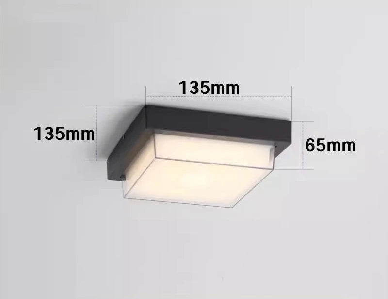 Plafonnier LED extérieur carré étanche IP65 – Éclairage moderne