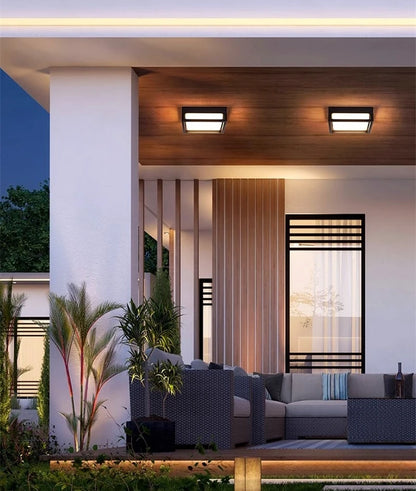 Plafonnier LED extérieur carré étanche IP65 – Éclairage moderne