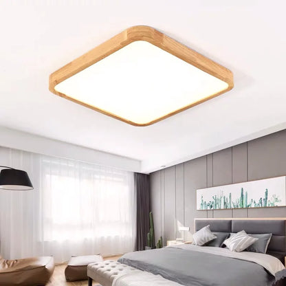Plafonnier LED bois et acrylique – Rectangle ou carré moderne