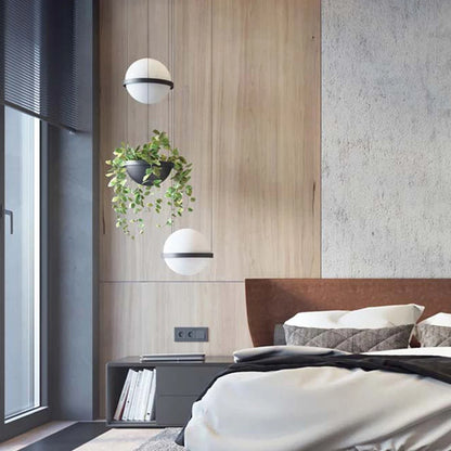 Plafonnier LED suspendu nordique – Luminaire moderne métal et verre