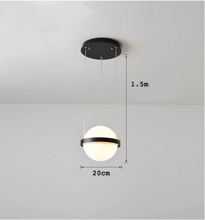Plafonnier LED suspendu nordique – Luminaire moderne métal et verre