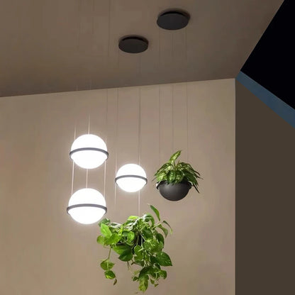 Plafonnier LED suspendu nordique – Luminaire moderne métal et verre