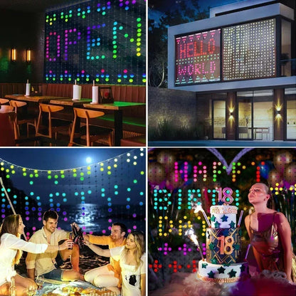 Rideau LED RGB intelligent – Animation texte & synchronisation musicale