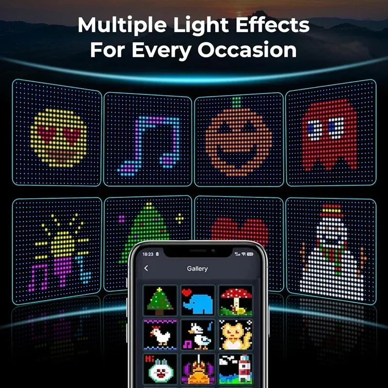 Rideau LED RGB intelligent – Animation texte & synchronisation musicale