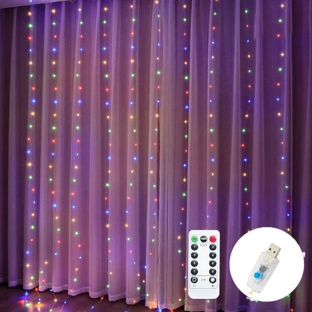 Rideau LED lumineux USB – Décoration féérique
