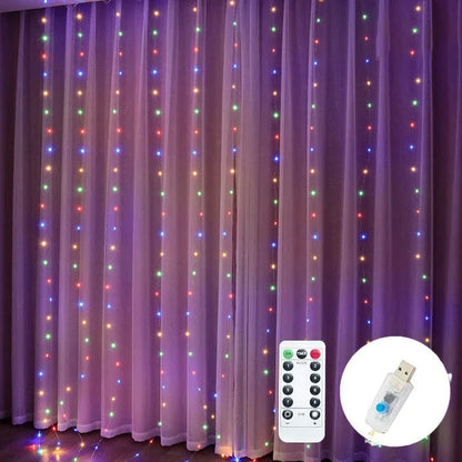 Rideau LED lumineux USB – Décoration féérique