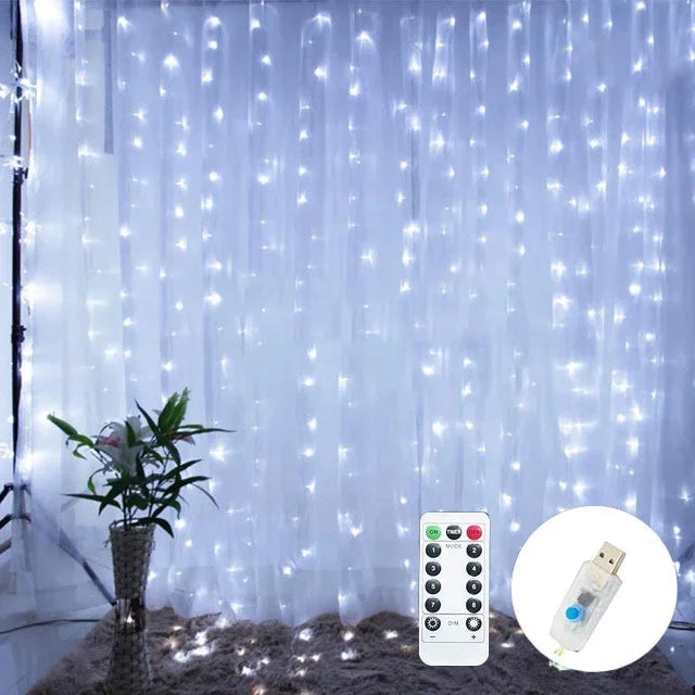 Rideau LED lumineux USB – Décoration féérique