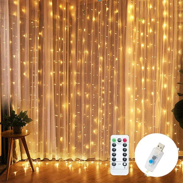 Rideau LED lumineux USB – Décoration féérique