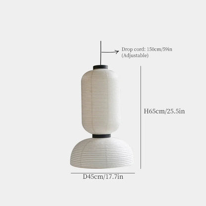 Lampe suspendue japonaise en papier de riz – Lanterne élégante