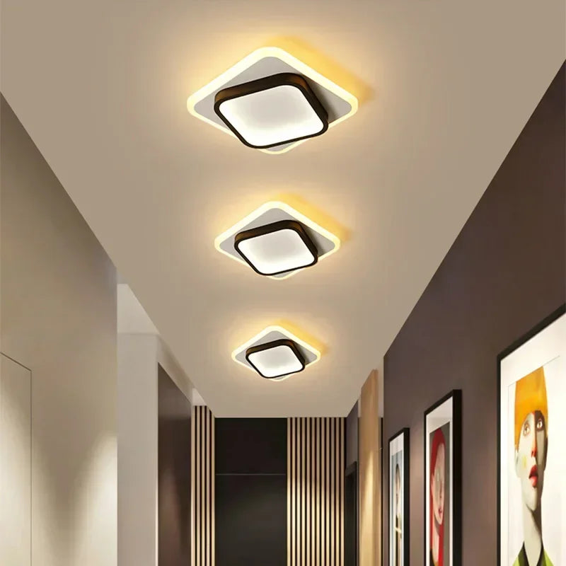 Plafonnier LED moderne noir ou doré – Design élégant