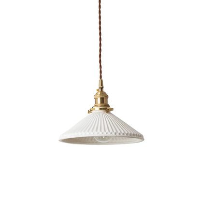 Suspension céramique et laiton – Style japonais minimaliste