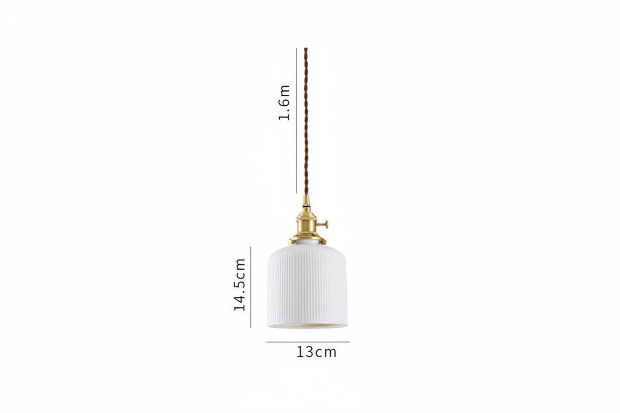 Suspension céramique et laiton – Style japonais minimaliste