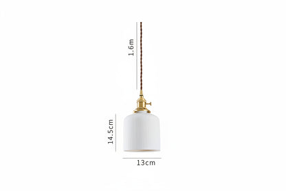 Suspension céramique et laiton – Style japonais minimaliste