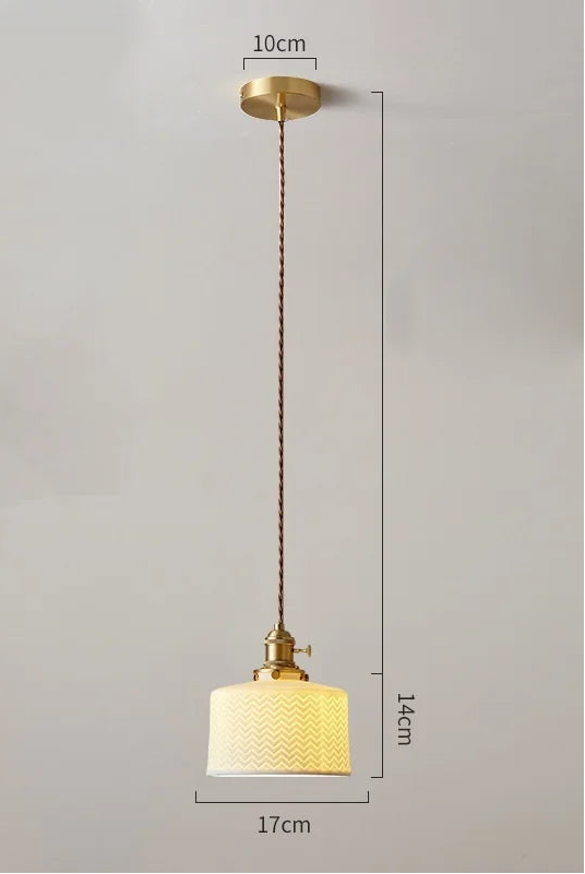 Suspension céramique et laiton – Style japonais minimaliste