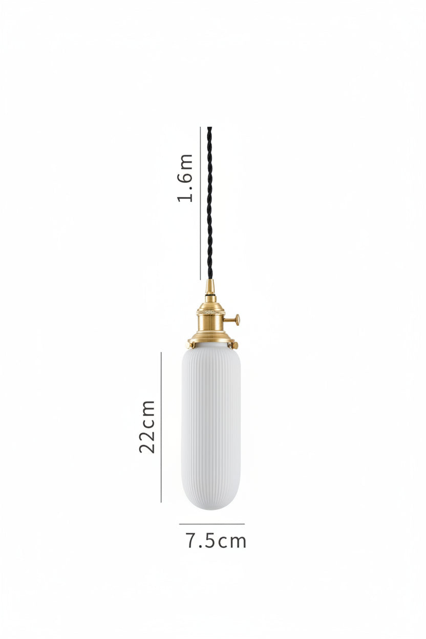Suspension céramique et laiton – Style japonais minimaliste