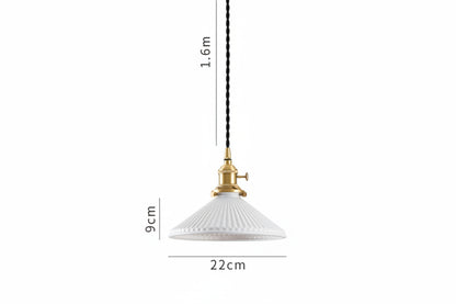 Suspension céramique et laiton – Style japonais minimaliste