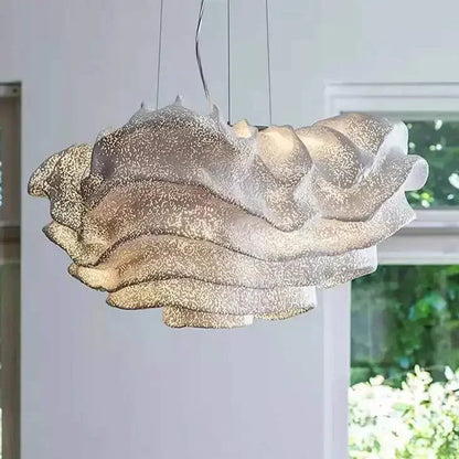 Suspension nuage design en chrome – Luminaire moderne