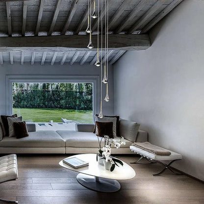 Suspension goutte de pluie design – Luminaire moderne élégant