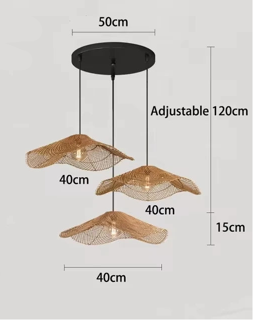 Suspension japonaise en rotin tissé – Élégance artisanale