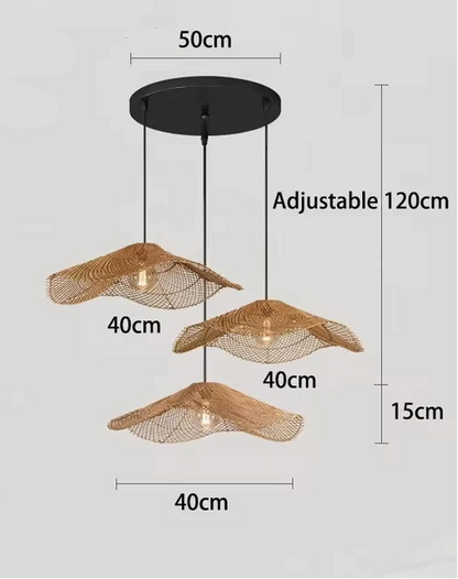 Suspension japonaise en rotin tissé – Élégance artisanale