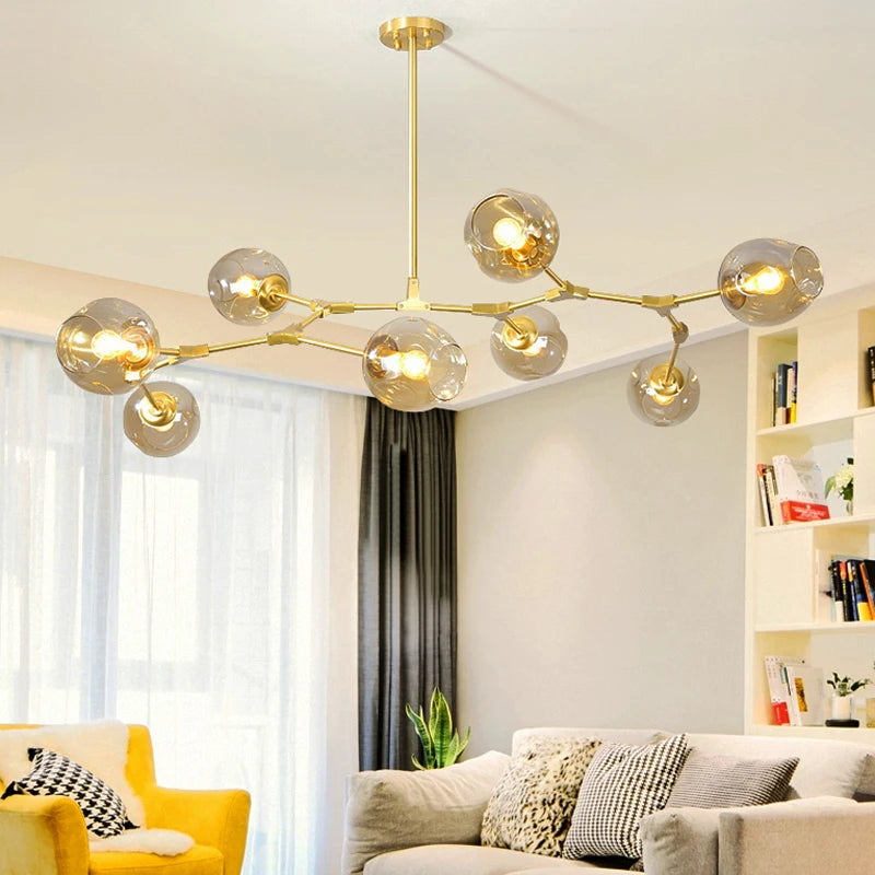 Suspension nordique en verre teinté – Design moderne
