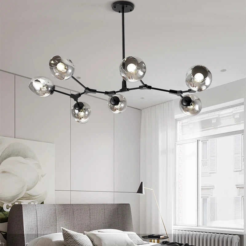 Suspension nordique en verre teinté – Design moderne