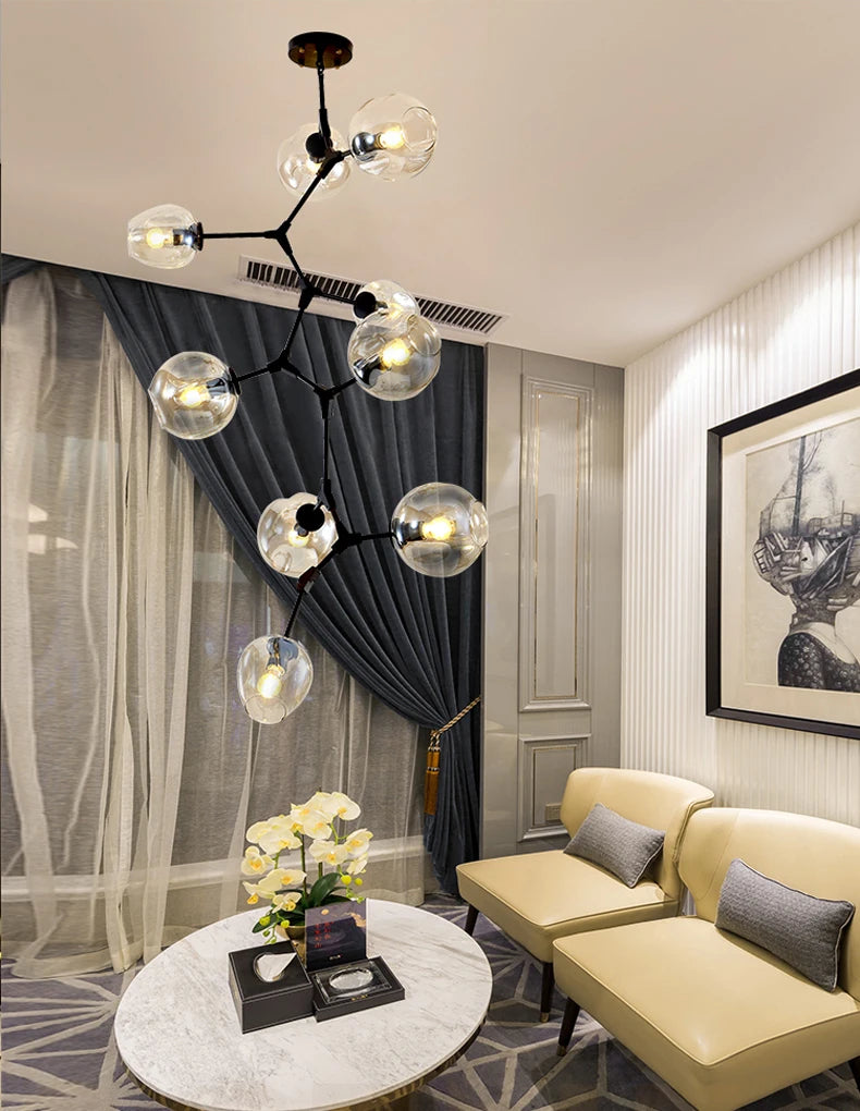 Suspension nordique en verre teinté – Design moderne