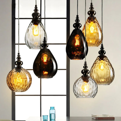 Suspension globe en verre – Style vintage
