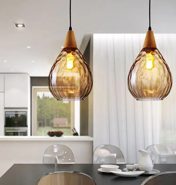 Suspension globe en verre – Style vintage