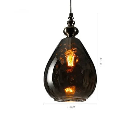 Suspension globe en verre – Style vintage