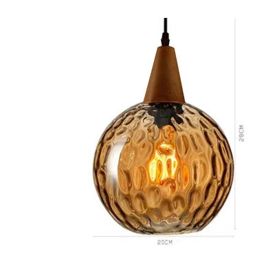 Suspension globe en verre – Style vintage
