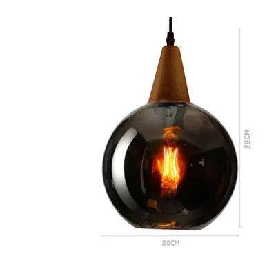 Suspension globe en verre – Style vintage