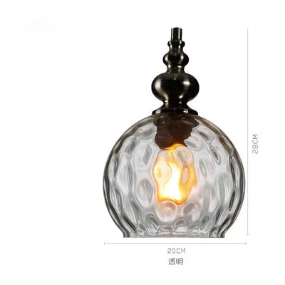 Suspension globe en verre – Style vintage