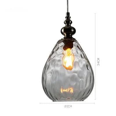 Suspension globe en verre – Style vintage