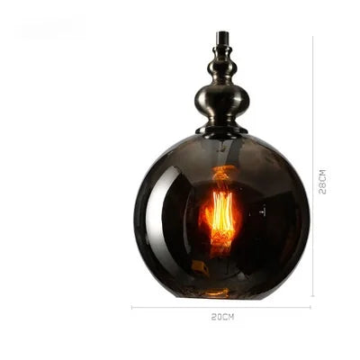 Suspension globe en verre – Style vintage