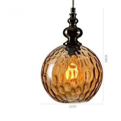 Suspension globe en verre – Style vintage