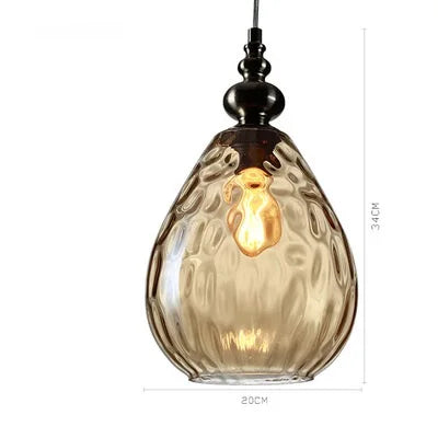 Suspension globe en verre – Style vintage