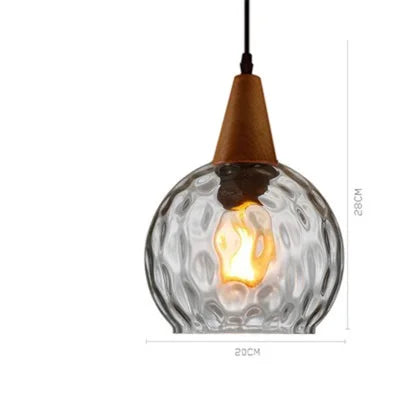 Suspension globe en verre – Style vintage