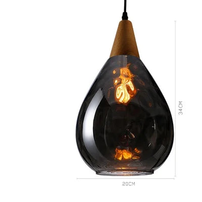 Suspension globe en verre – Style vintage