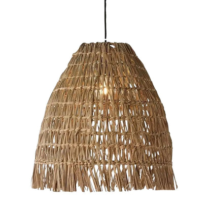 Suspension wabi-sabi en rotin – Lustre naturel minimaliste