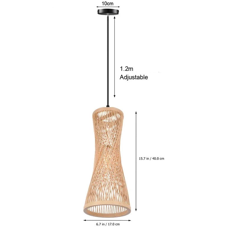 Suspension en bambou tressé – Style japonais zen naturel