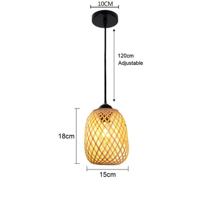 Suspension en bambou tressé – Style japonais zen naturel