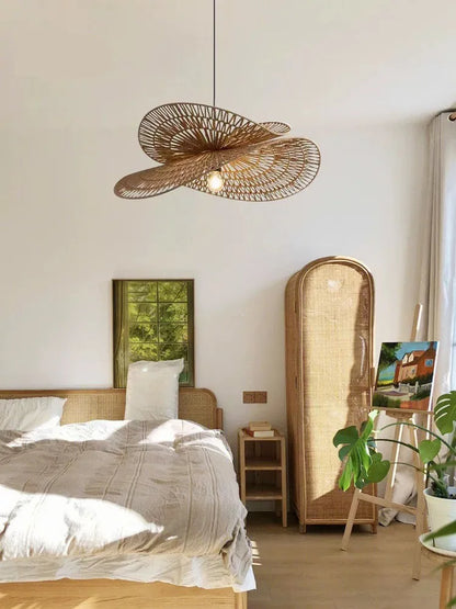 Suspension en rotin design – Lampe artisanale moderne