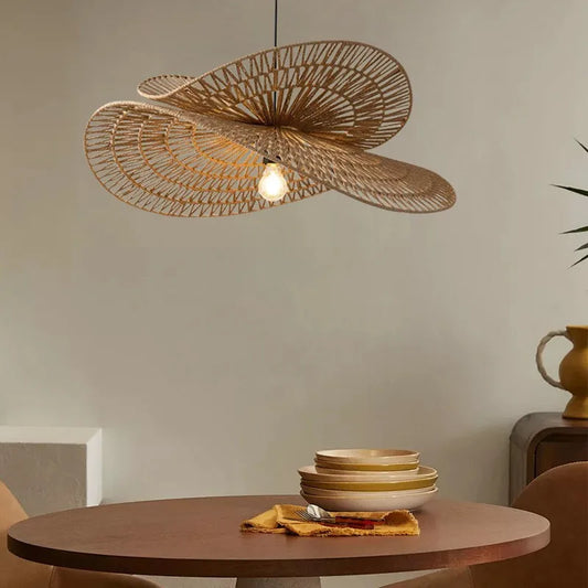Suspension en rotin design – Lampe artisanale moderne