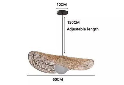 Suspension en rotin design – Lampe artisanale moderne