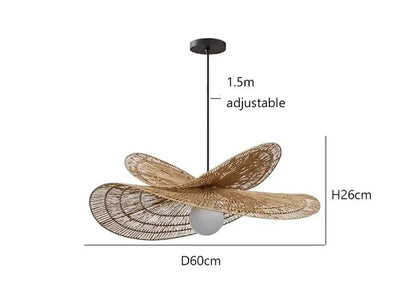 Suspension en rotin design – Lampe artisanale moderne