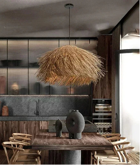 Suspension en rotin tressé à la main – Luminaire naturel chaleureux