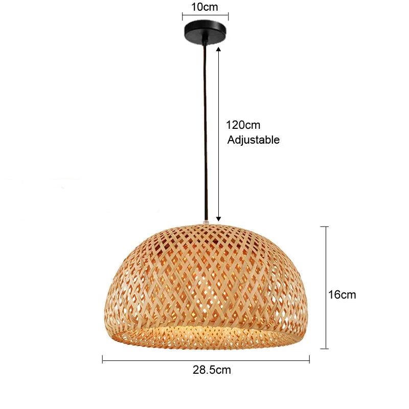 Suspension en bambou tressé – Style japonais zen naturel