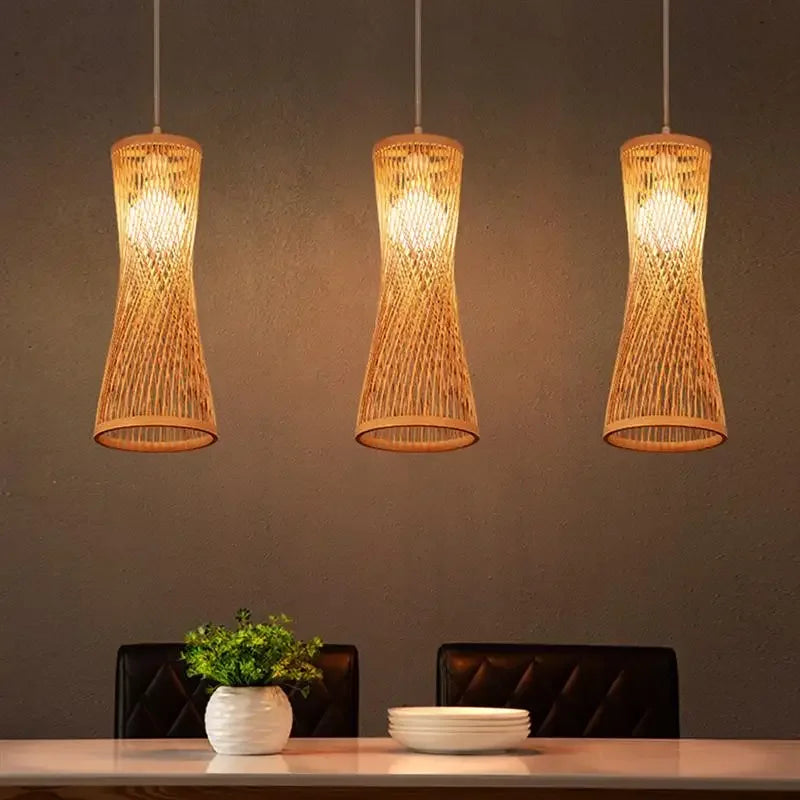 Suspension en bambou tressé – Style japonais zen naturel